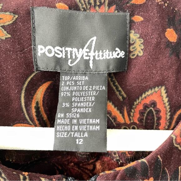 Vintage Positive Attitude Velvet Paisley Zip-Up Jacket | Medium - Picture 4 of 4